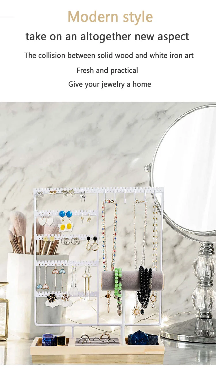 Vertical Jewelry Organizer With Hooks