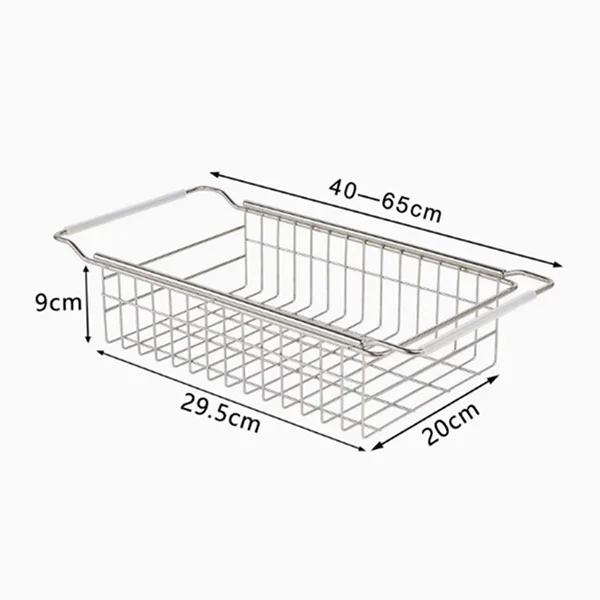 Extensible Stainless Steel Sink Drain Rack